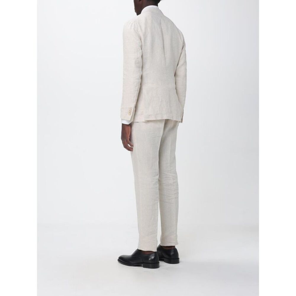 Manuel Ritz Men Single-Breasted Linen Suit Manuel Ritz - Picture 3 of 3